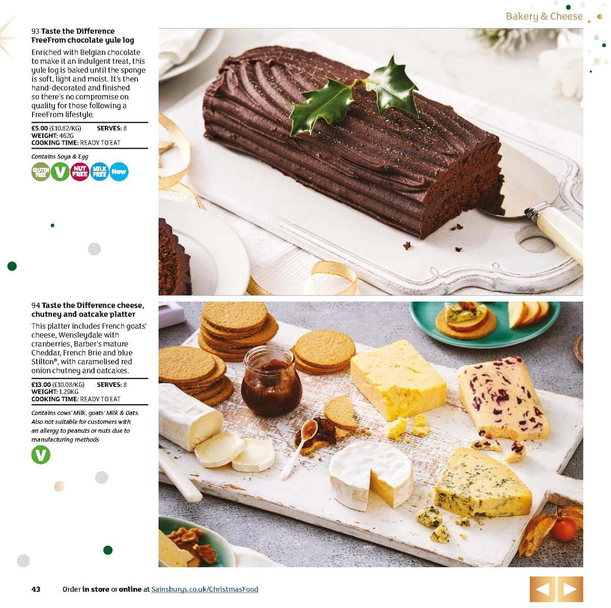 Sainsbury's Christmas Food Brochure Offers from 5 November