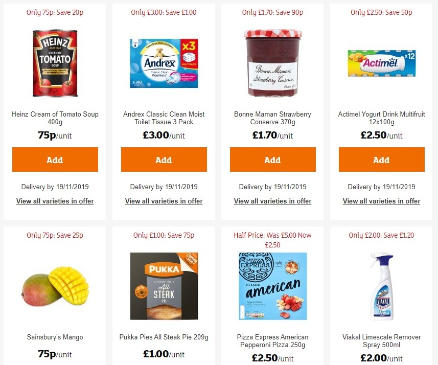 Sainsbury's Offers from 8 November