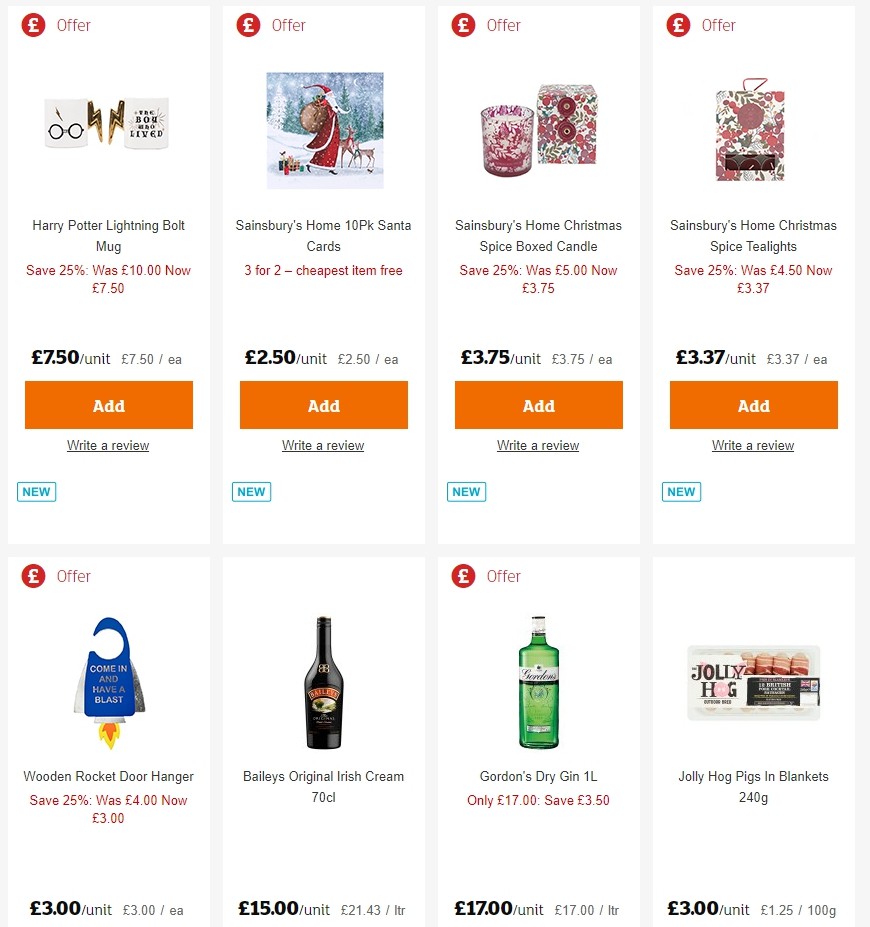 Sainsbury's Offers from 6 December