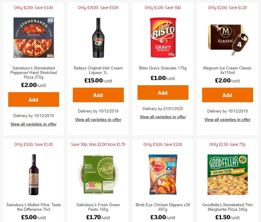 Sainsbury's Offers from 6 December