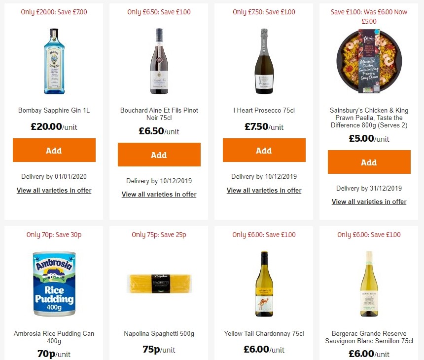 Sainsbury's Offers from 6 December