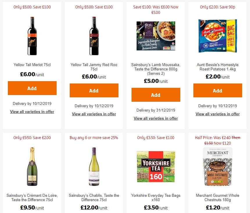 Sainsbury's Offers from 6 December