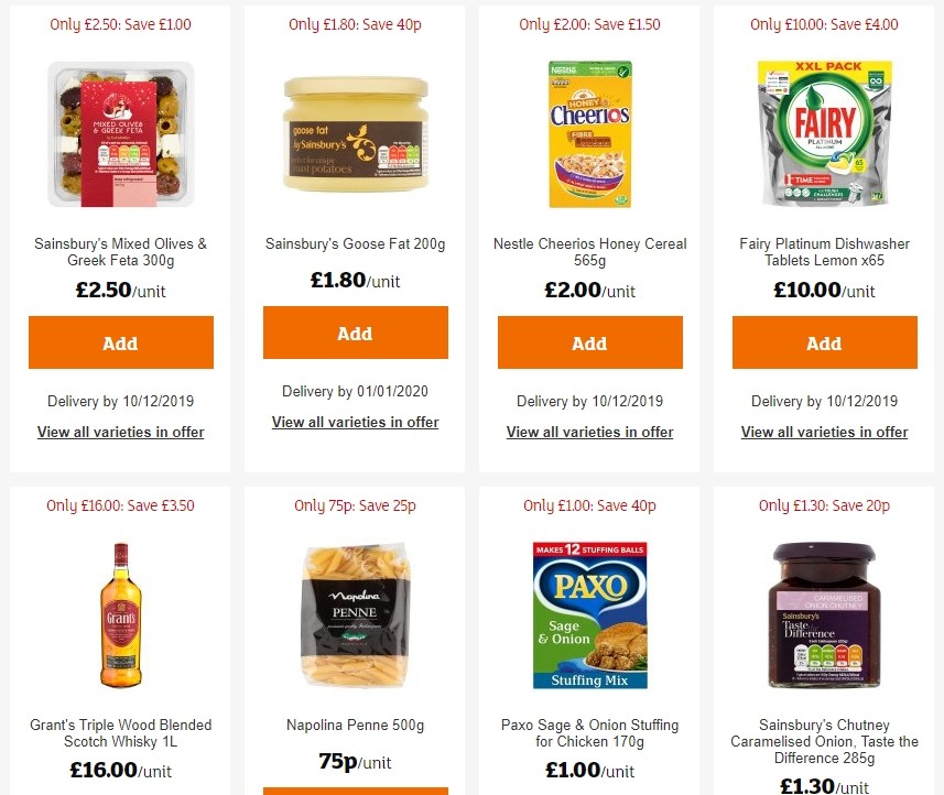 Sainsbury's Offers from 6 December