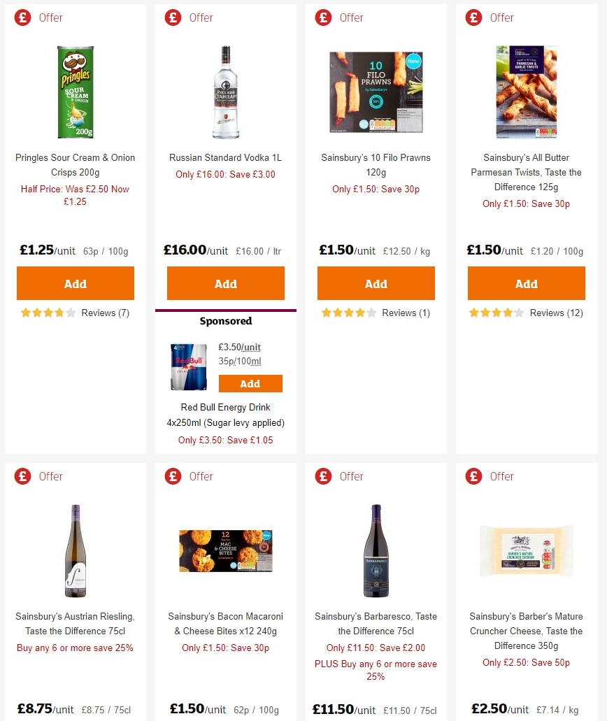 Sainsbury's Offers from 13 December