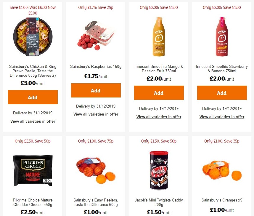 Sainsbury's Offers from 13 December