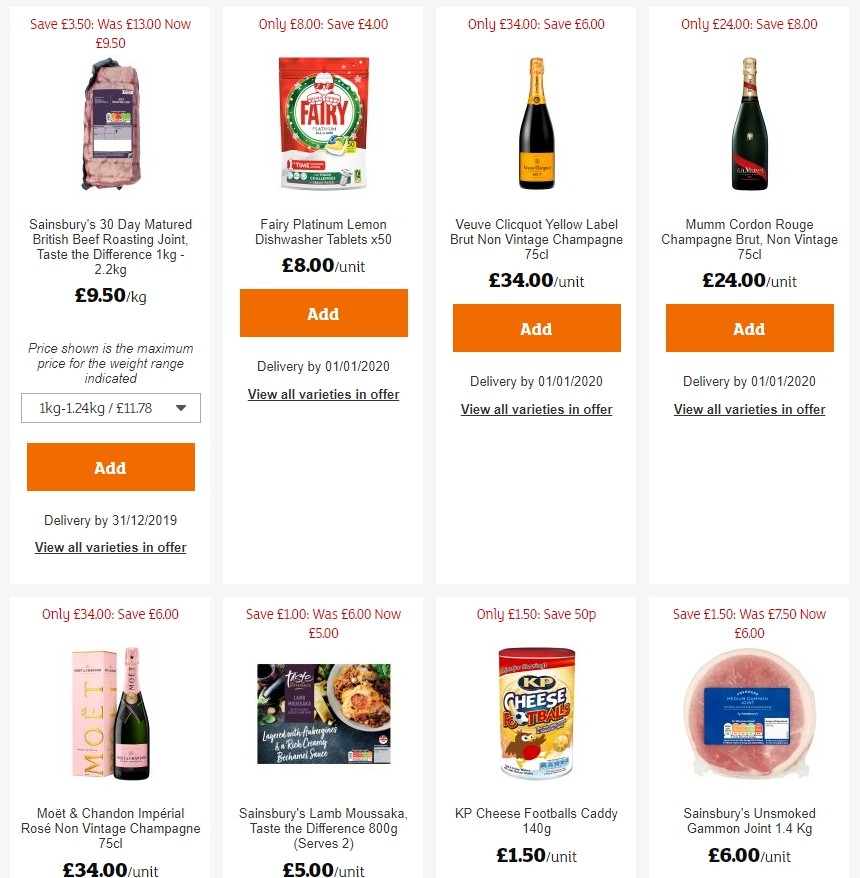 Sainsbury's Offers from 13 December