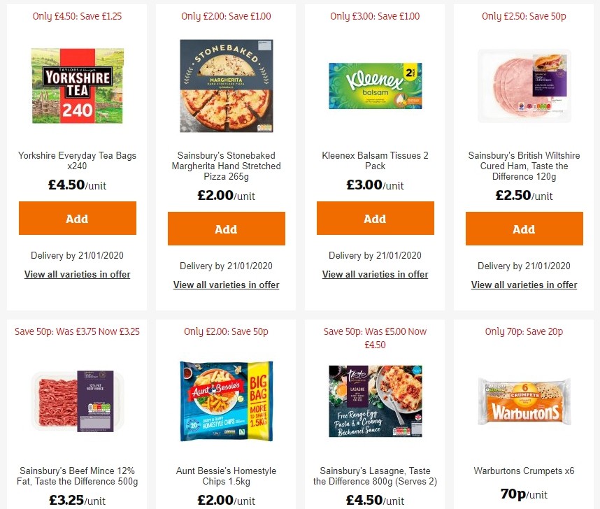 Sainsbury's Offers from 10 January