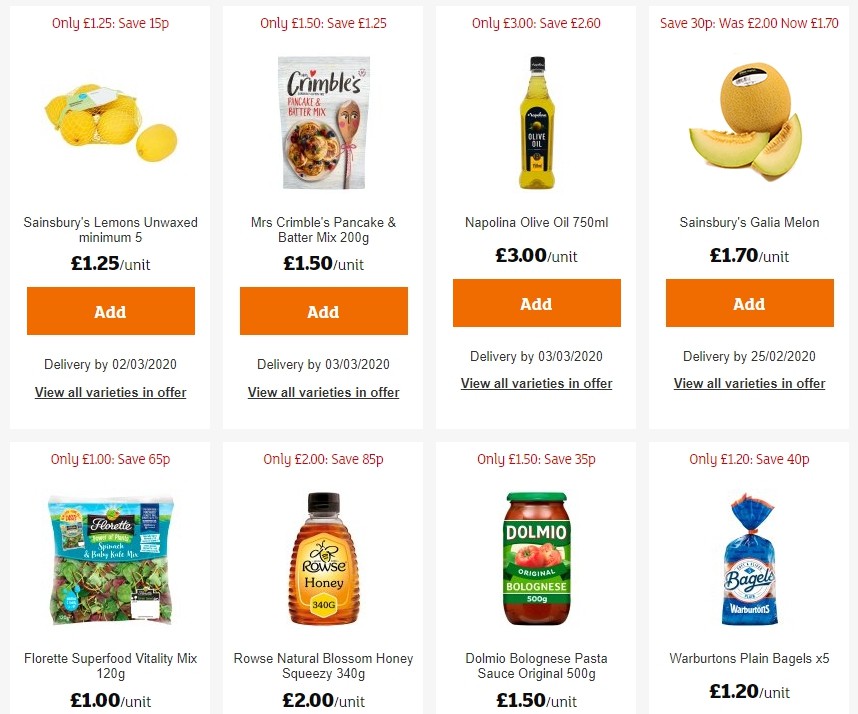 Sainsbury's Offers from 14 February