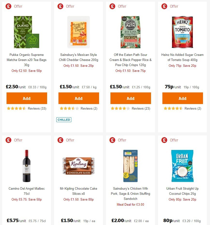 Sainsbury's Offers from 6 March