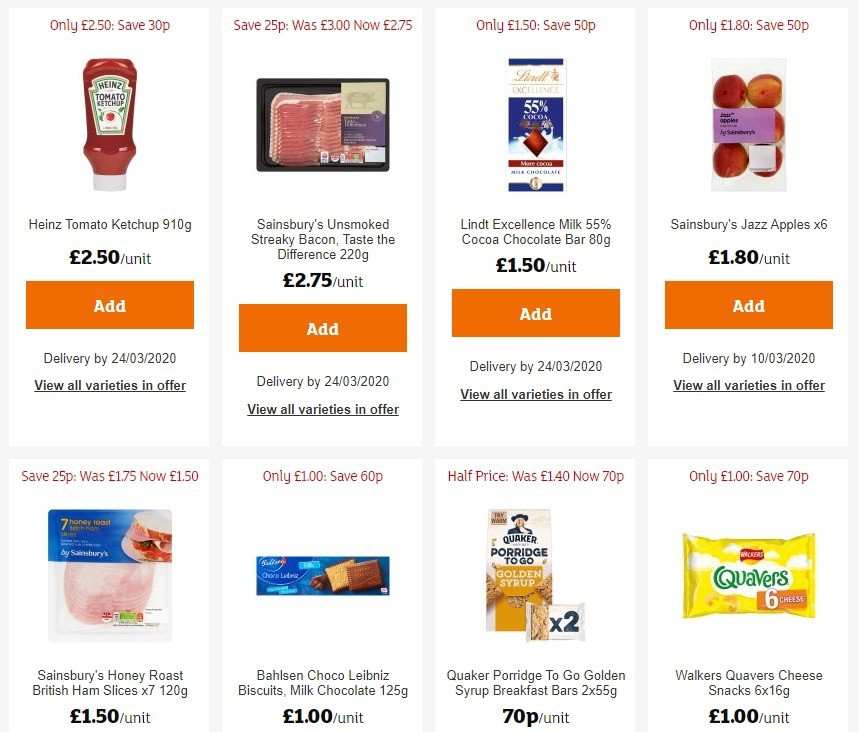 Sainsbury's Offers from 6 March