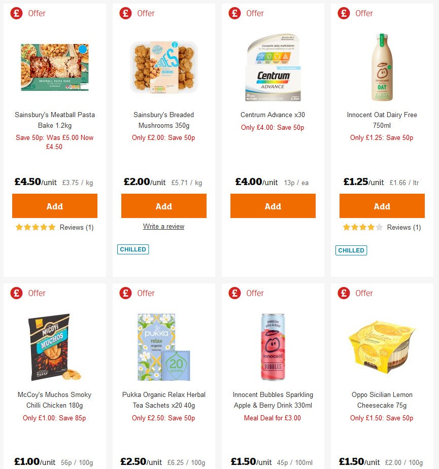 Sainsbury's Offers from 13 March