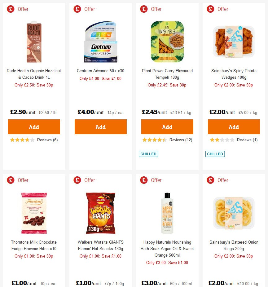 Sainsbury's Offers from 13 March