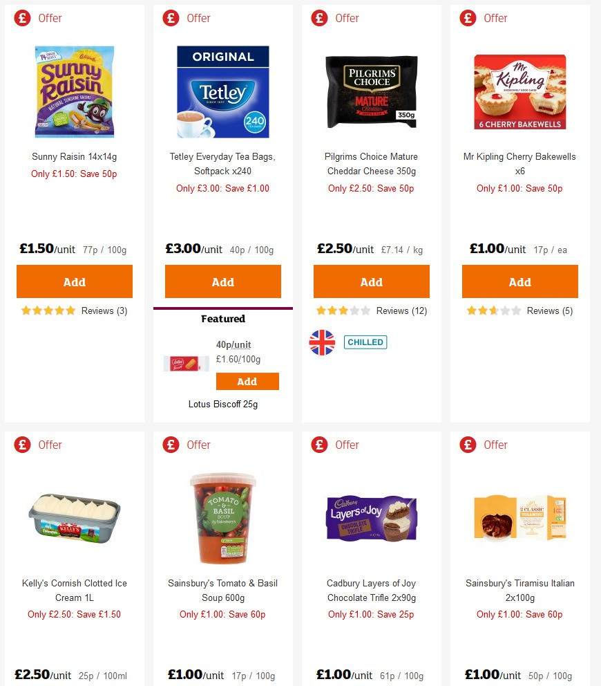 Sainsbury's Offers from 13 March