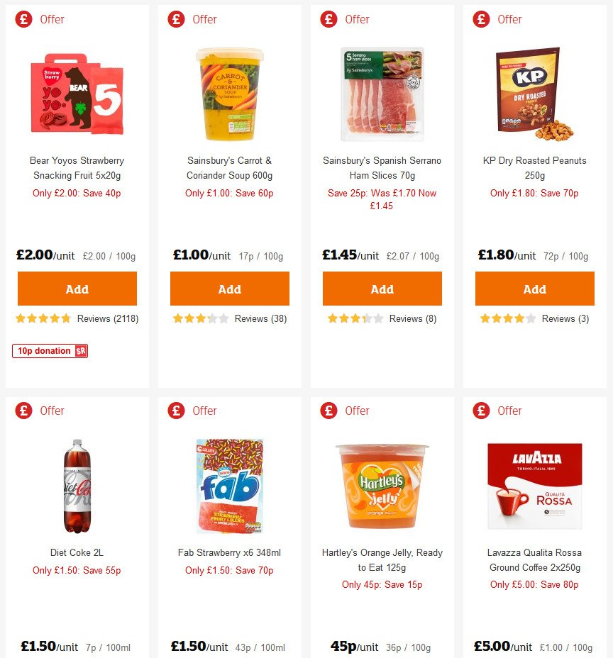 Sainsbury's Offers from 13 March