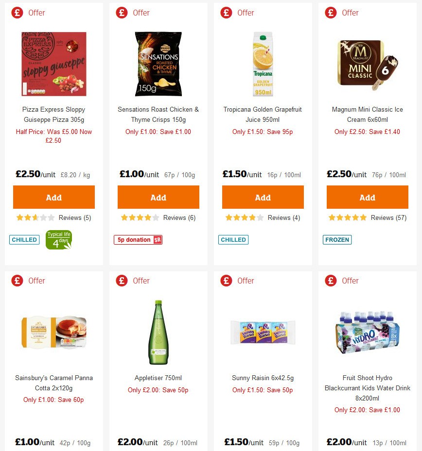 Sainsbury's Offers from 13 March