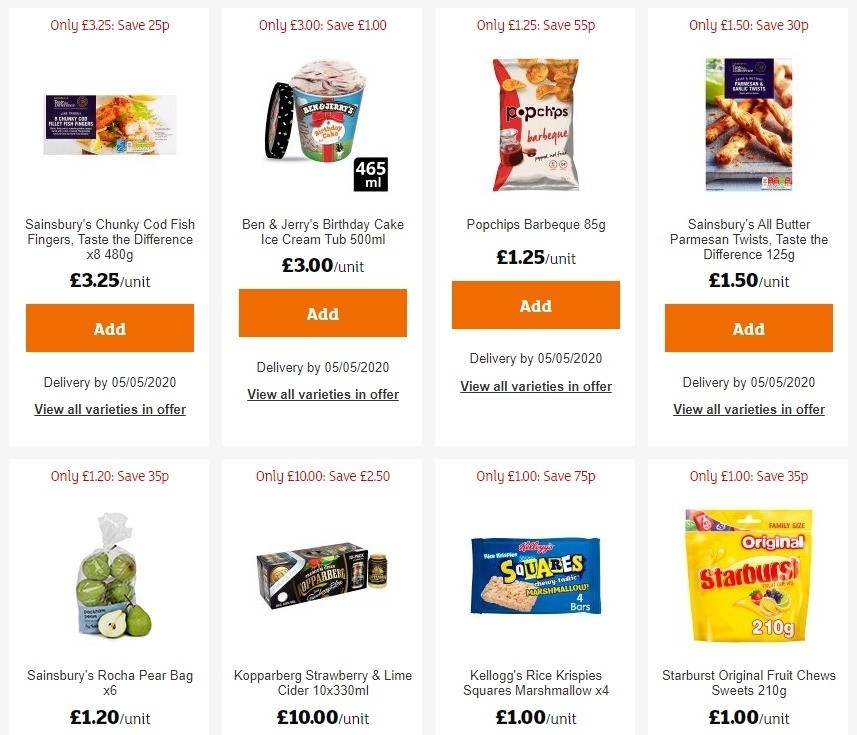 Sainsbury's Offers from 1 May