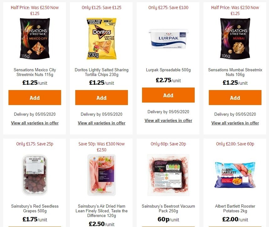 Sainsbury's Offers from 1 May