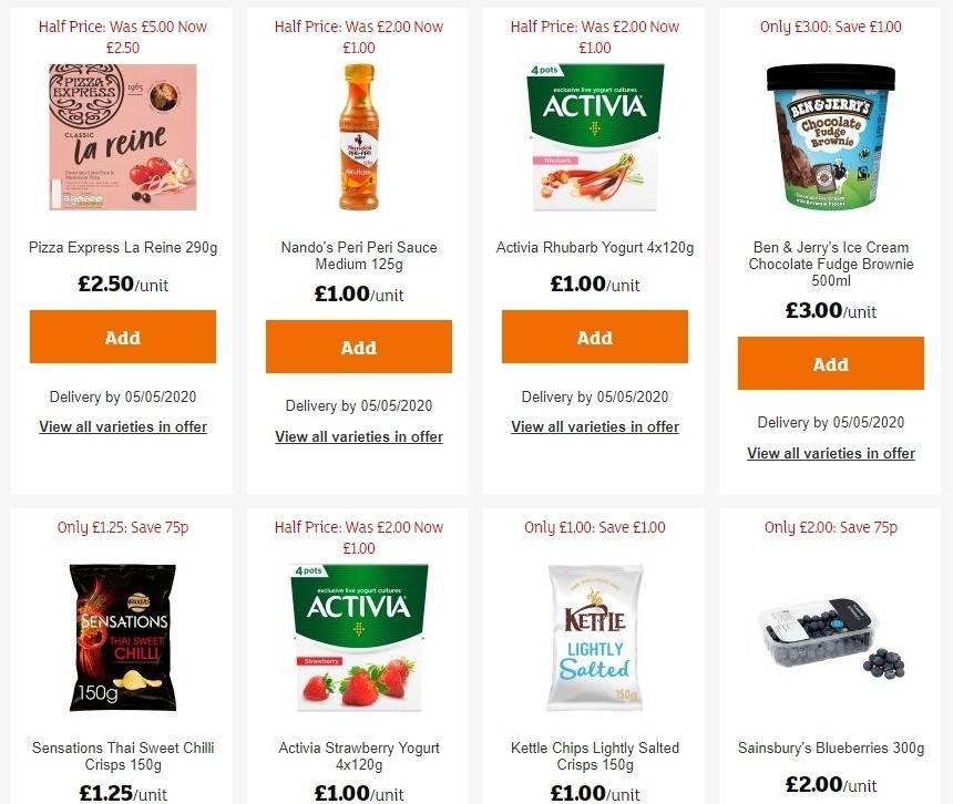 Sainsbury's Offers from 1 May