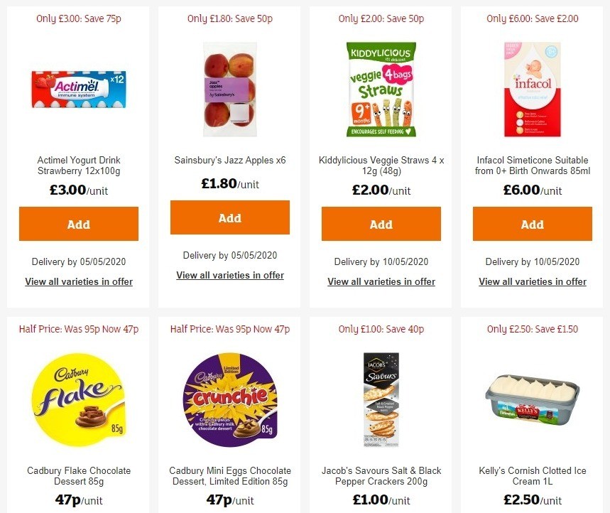 Sainsbury's Offers from 1 May