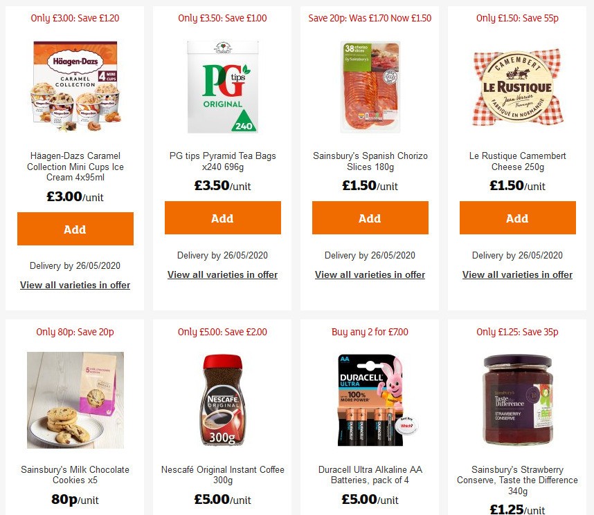 Sainsbury's Offers from 15 May