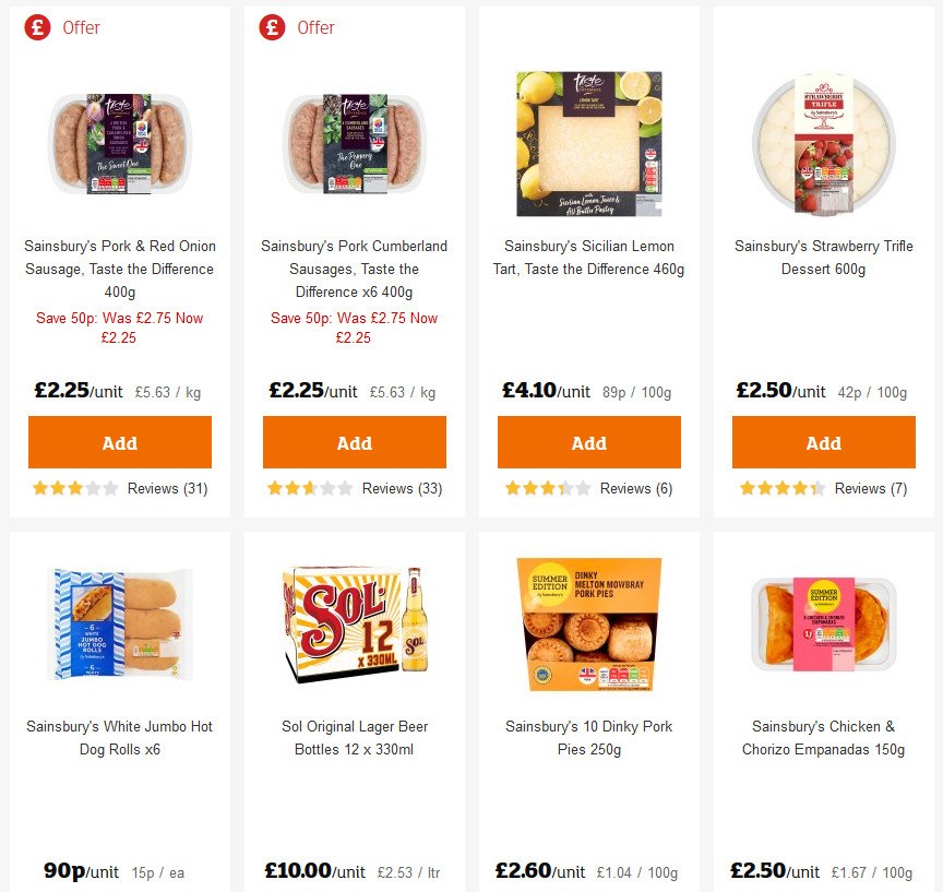 Sainsbury's Offers from 29 May