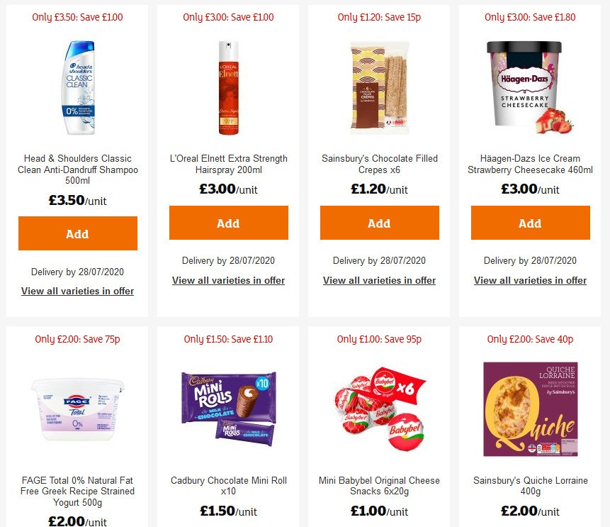 Sainsbury's Offers from 24 July