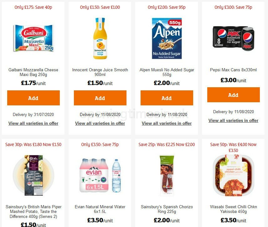 Sainsbury's Offers from 31 July