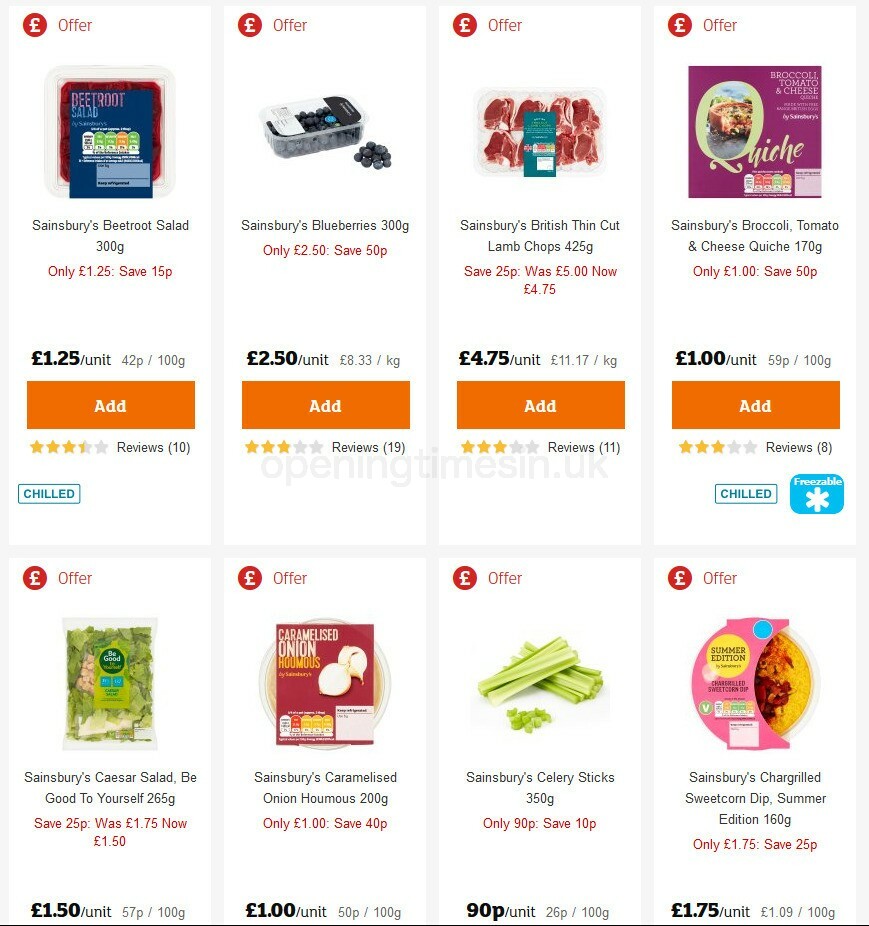 Sainsbury's Offers from 14 August