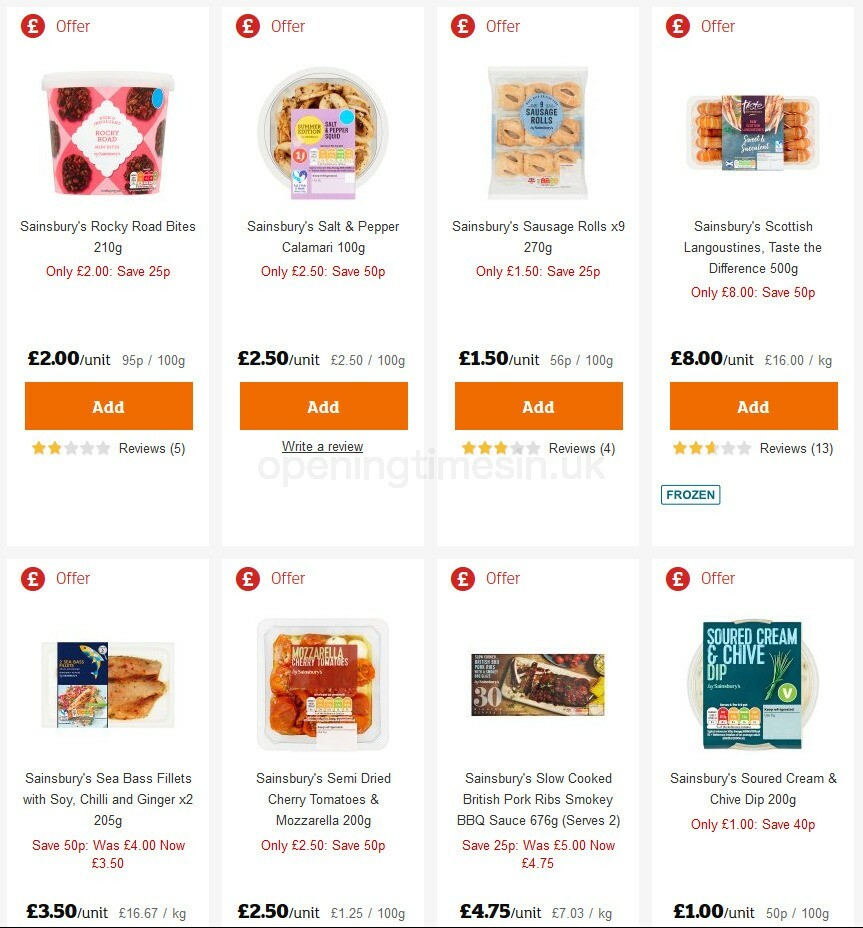 Sainsbury's Offers from 14 August