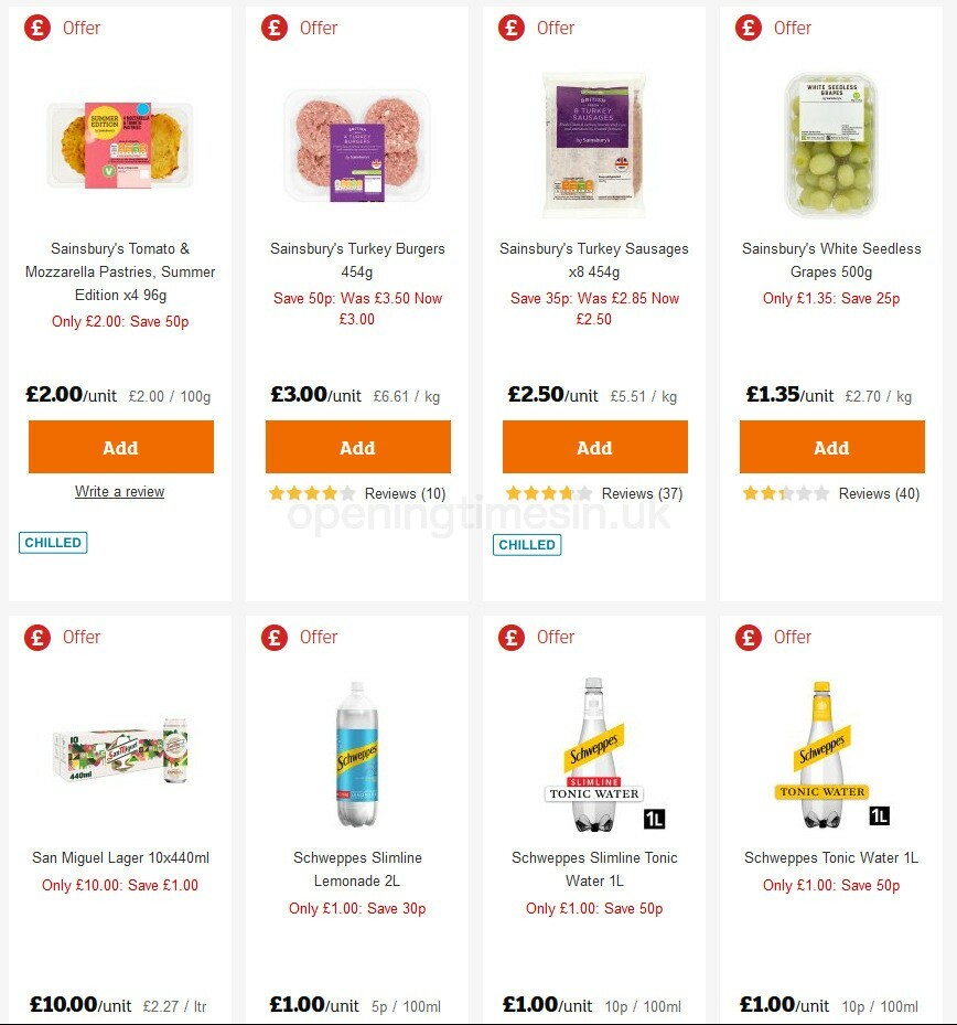 Sainsbury's Offers from 14 August