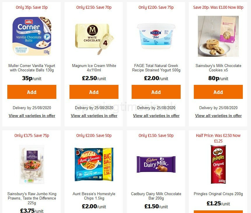 Sainsbury's Offers from 14 August