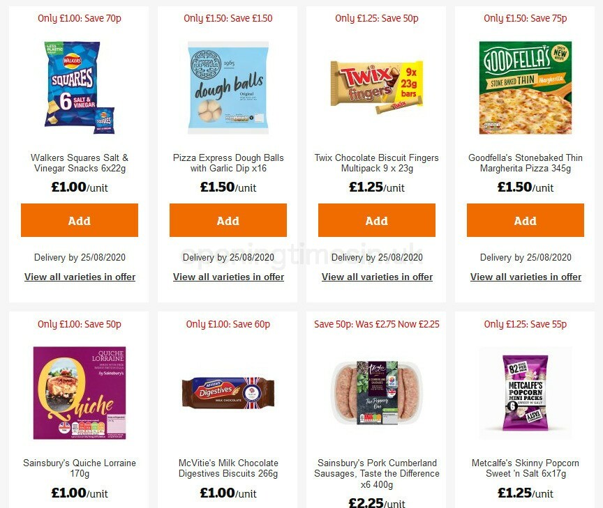 Sainsbury's Offers from 14 August