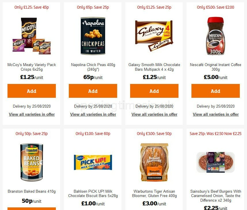 Sainsbury's Offers from 14 August