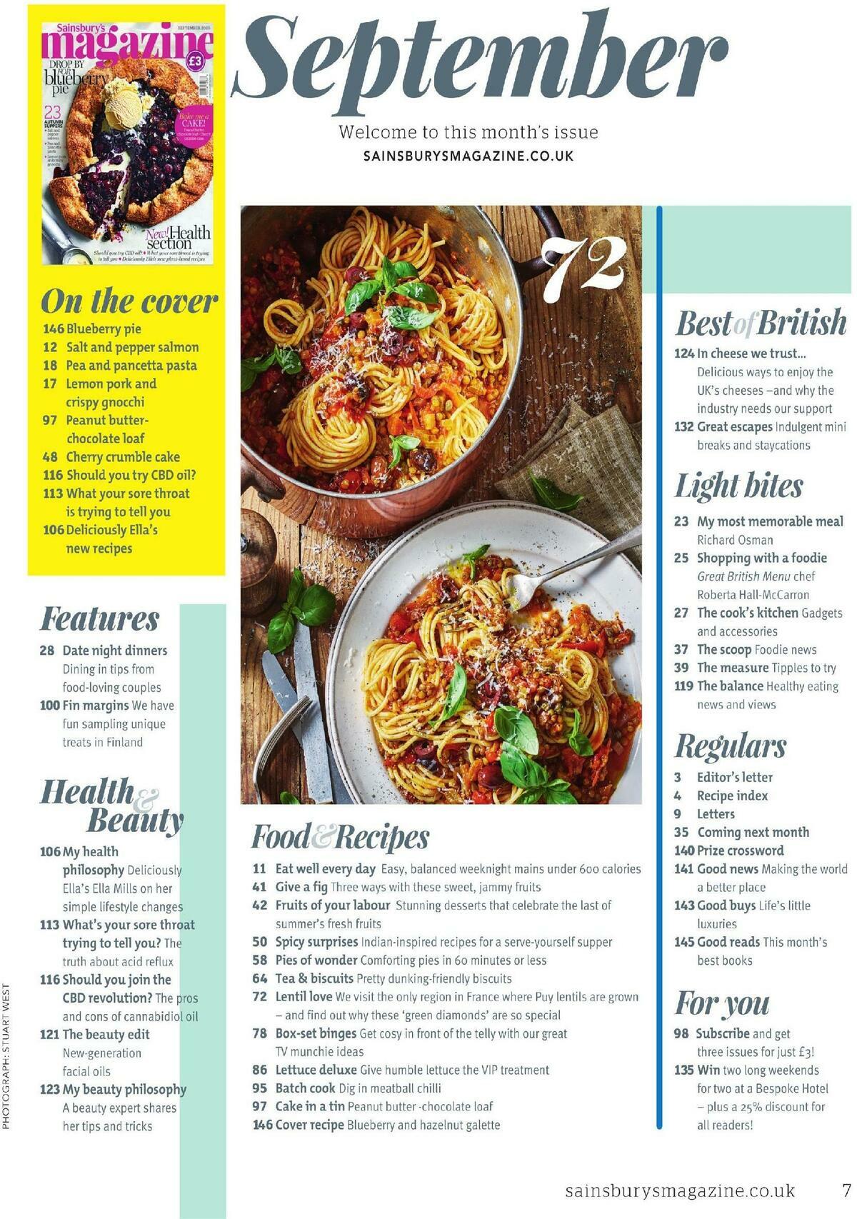 Sainsbury's Magazine September Offers from 1 September