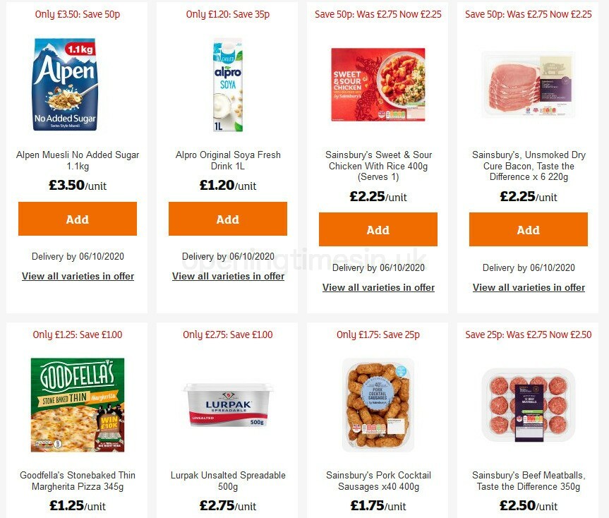 Sainsbury's Offers from 25 September