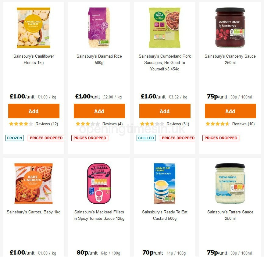 Sainsbury's Offers from 9 October