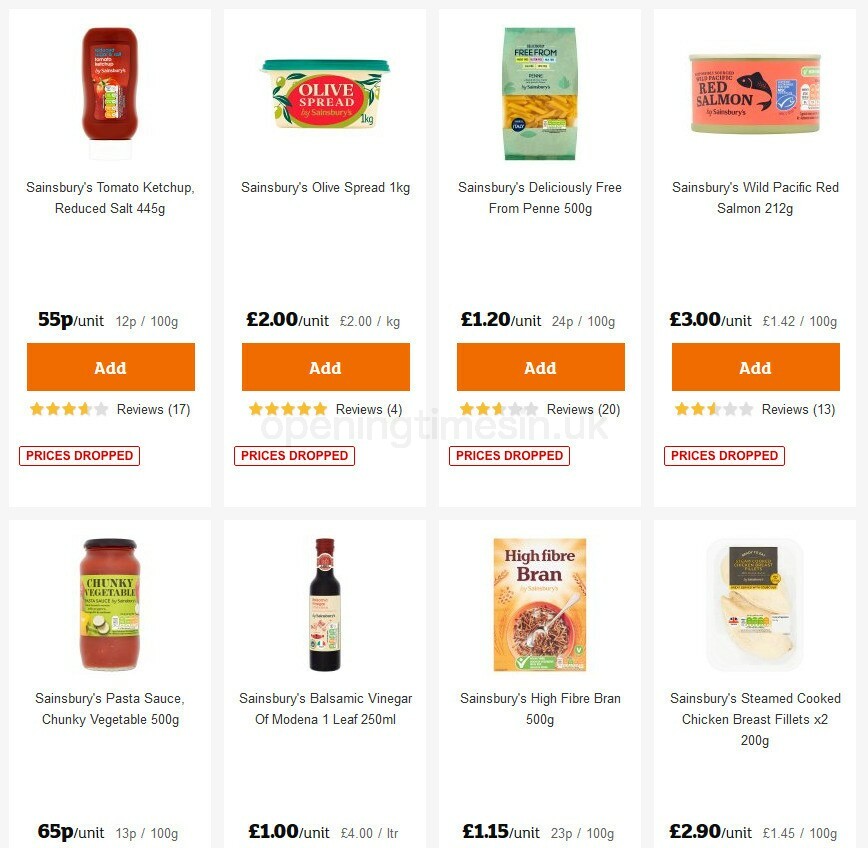 Sainsbury's Offers from 9 October