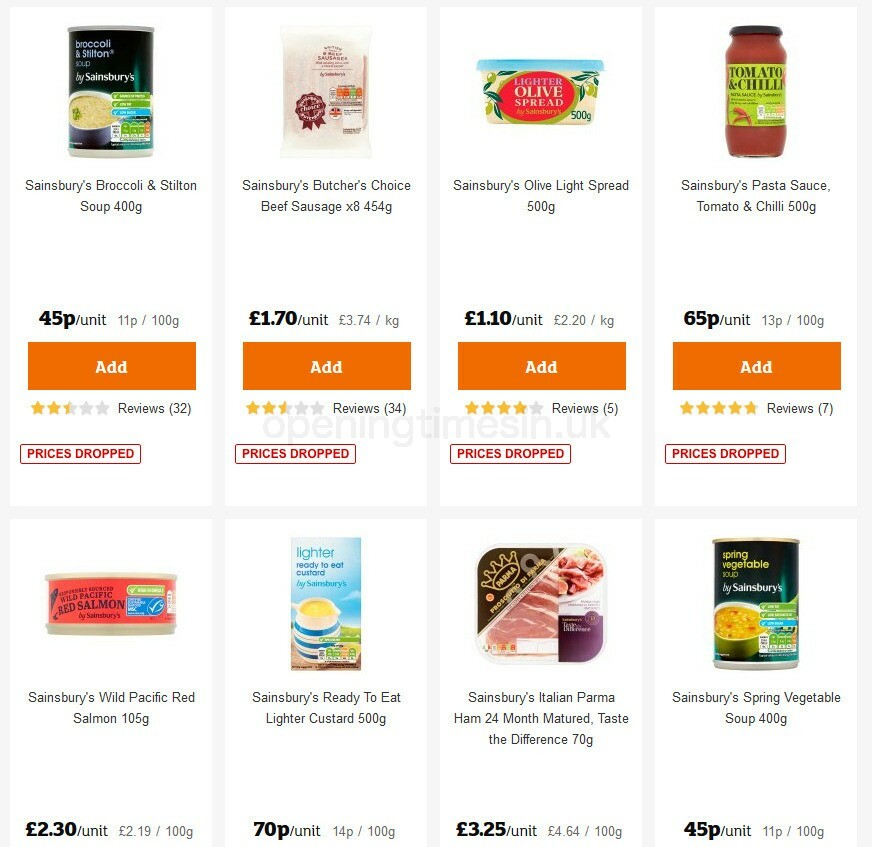 Sainsbury's Offers from 9 October