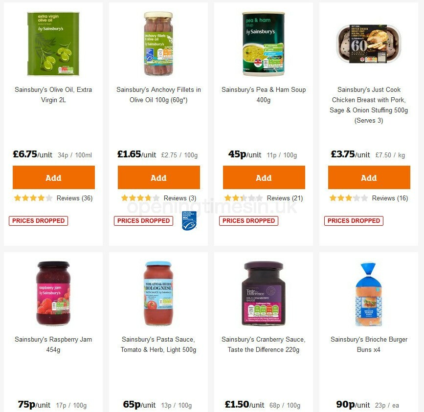 Sainsbury's Offers from 9 October