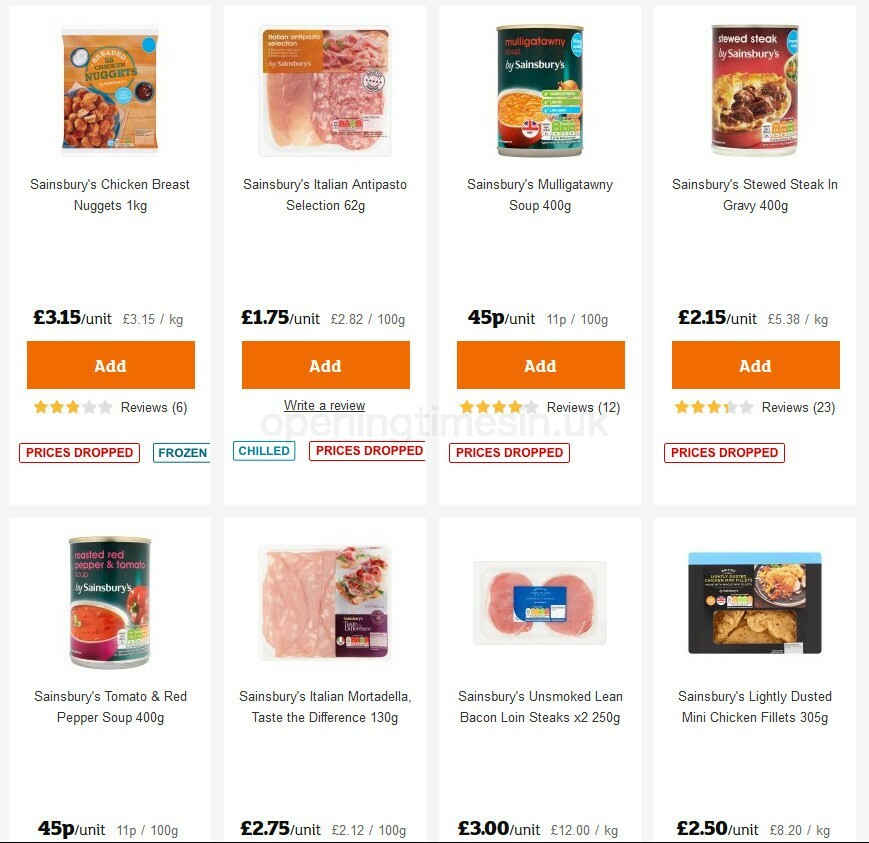 Sainsbury's Offers from 9 October