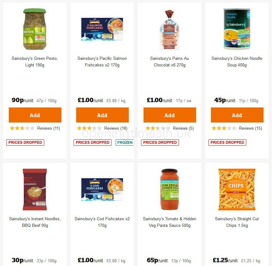 Sainsbury's Offers from 9 October