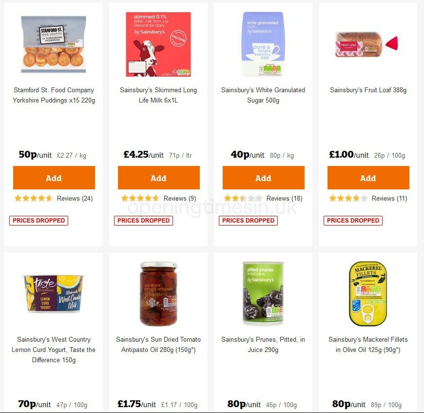 Sainsbury's Offers from 9 October