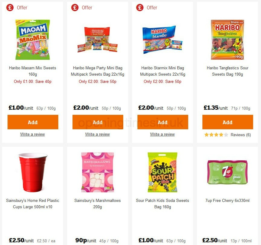 Sainsbury's Offers from 15 October