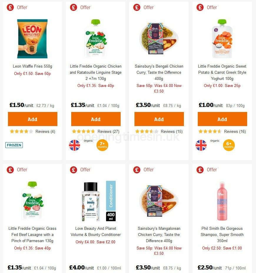 Sainsbury's Offers from 23 October