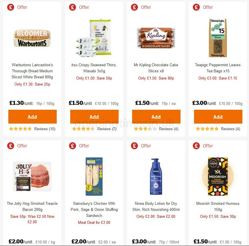 Sainsbury's Offers from 23 October