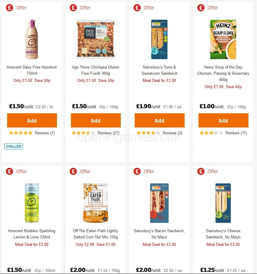 Sainsbury's Offers from 23 October