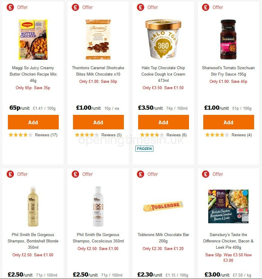 Sainsbury's Offers from 23 October