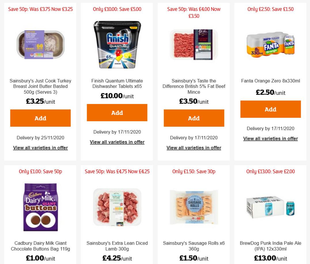 Sainsbury's Offers from 13 November