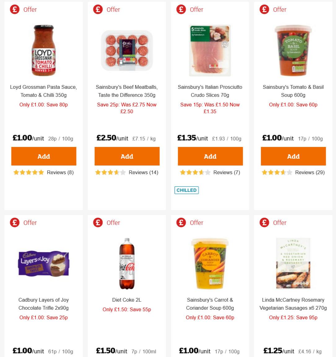 Sainsbury's Offers from 13 November