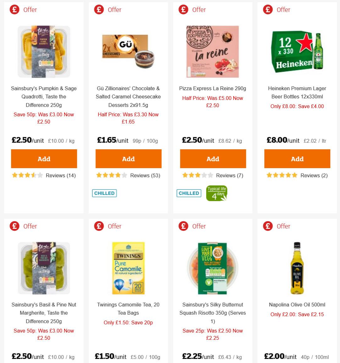 Sainsbury's Offers from 13 November